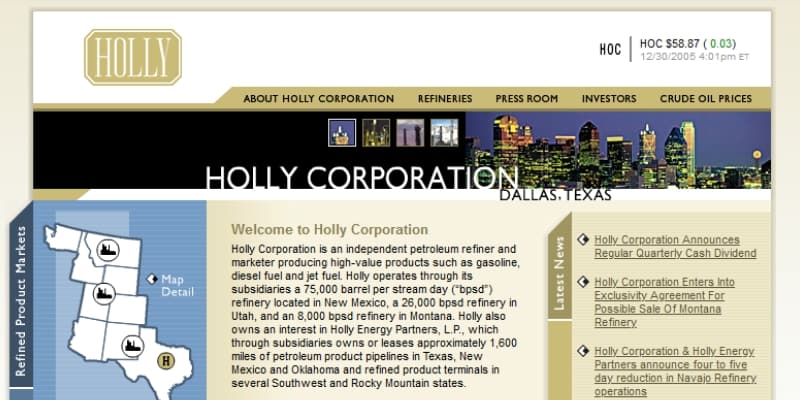 Holly Corp Website