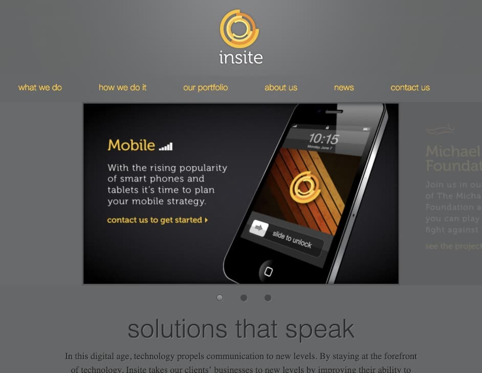 Insite's website from 2008 through 2014